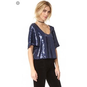 FREE PEOPLE✨Sequin Top